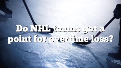 Do NHL teams get a point for overtime loss?