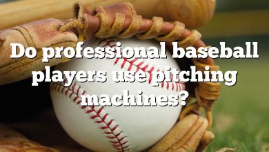 Do professional baseball players use pitching machines?