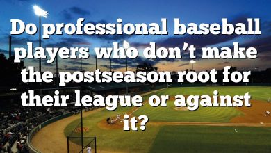 Do professional baseball players who don’t make the postseason root for their league or against it?