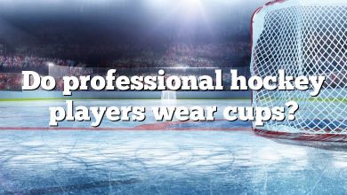 Do professional hockey players wear cups?