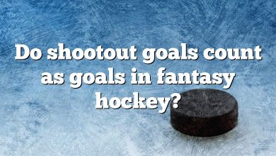 Do shootout goals count as goals in fantasy hockey?