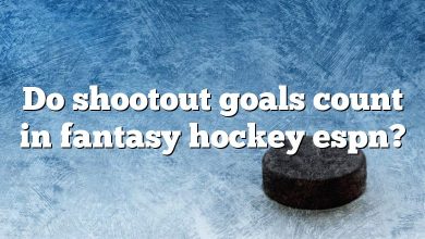 Do shootout goals count in fantasy hockey espn?