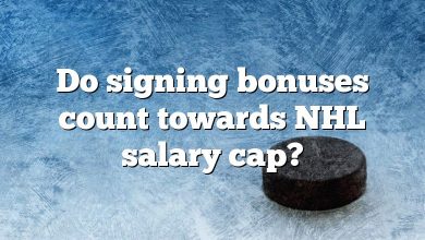 Do signing bonuses count towards NHL salary cap?