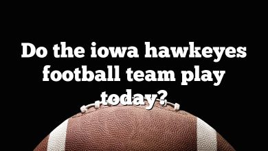 Do the iowa hawkeyes football team play today?