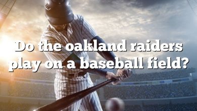 Do the oakland raiders play on a baseball field?