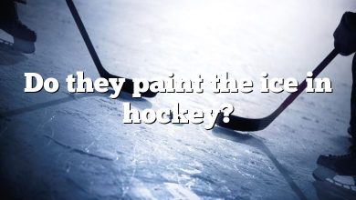 Do they paint the ice in hockey?