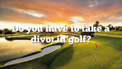 Do you have to take a divot in golf?