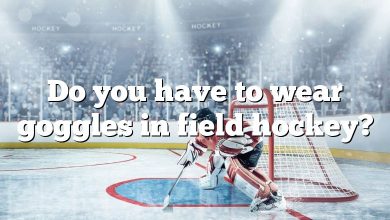 Do you have to wear goggles in field hockey?