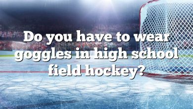 Do you have to wear goggles in high school field hockey?