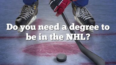 Do you need a degree to be in the NHL?
