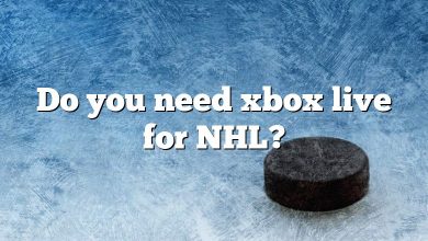 Do you need xbox live for NHL?