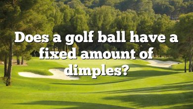 Does a golf ball have a fixed amount of dimples?