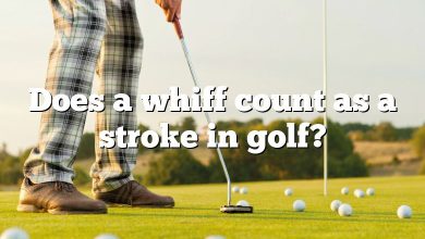 Does a whiff count as a stroke in golf?