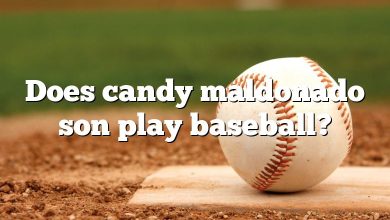 Does candy maldonado son play baseball?