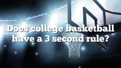 Does college basketball have a 3 second rule?