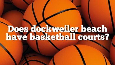 Does dockweiler beach have basketball courts?