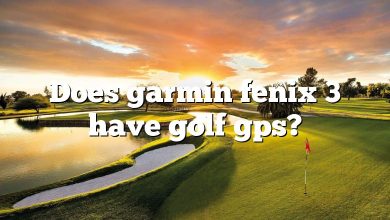 Does garmin fenix 3 have golf gps?