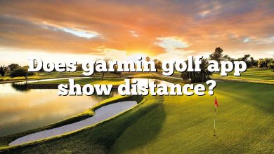 Does garmin golf app show distance?