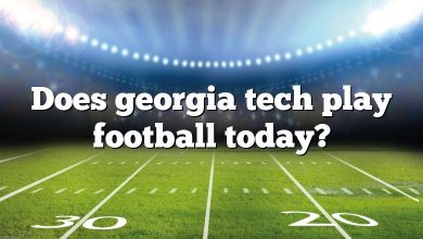 Does georgia tech play football today?