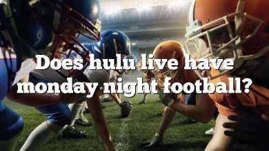 Does hulu live have monday night football?