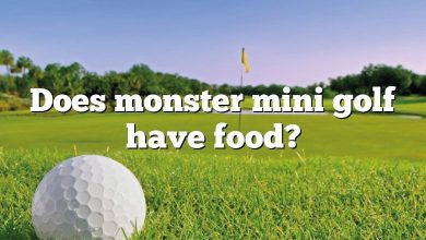 Does monster mini golf have food?