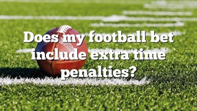 Does my football bet include extra time penalties?