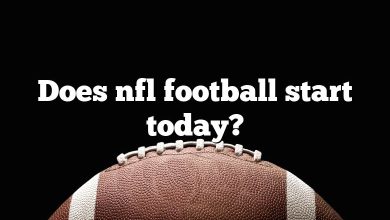 Does nfl football start today?