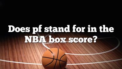 Does pf stand for in the NBA box score?