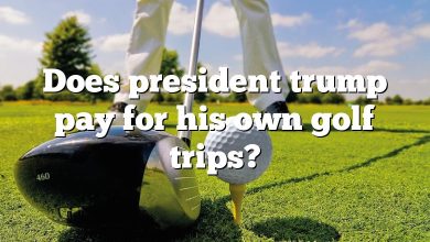 Does president trump pay for his own golf trips?