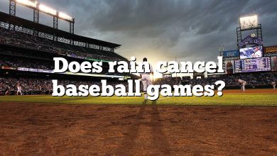 Does rain cancel baseball games?