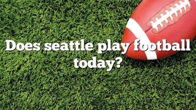 Does seattle play football today?