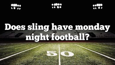 Does sling have monday night football?