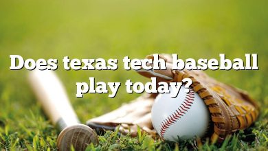 Does texas tech baseball play today?