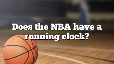 Does the NBA have a running clock?