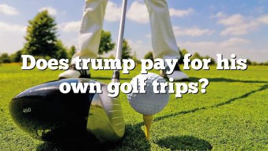 Does trump pay for his own golf trips?