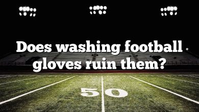 Does washing football gloves ruin them?