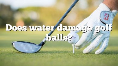 Does water damage golf balls?