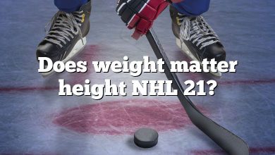 Does weight matter height NHL 21?