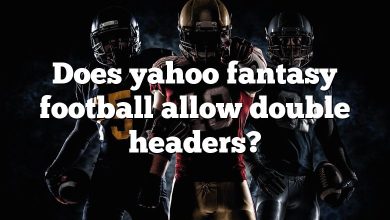 Does yahoo fantasy football allow double headers?