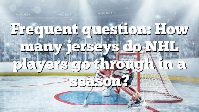 Frequent question: How many jerseys do NHL players go through in a season?