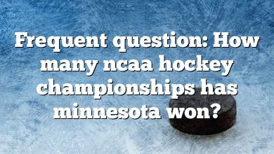 Frequent question: How many ncaa hockey championships has minnesota won?