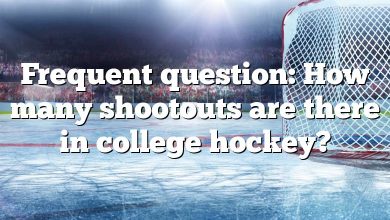 Frequent question: How many shootouts are there in college hockey?