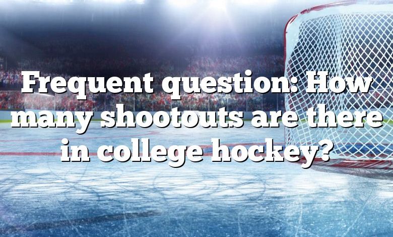 Frequent question: How many shootouts are there in college hockey?