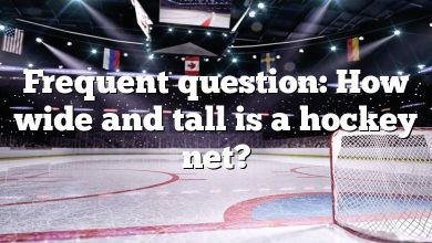 Frequent question: How wide and tall is a hockey net?