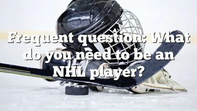 Frequent question: What do you need to be an NHL player?