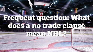 Frequent question: What does a no trade clause mean NHL?