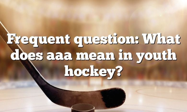 Frequent question: What does aaa mean in youth hockey?