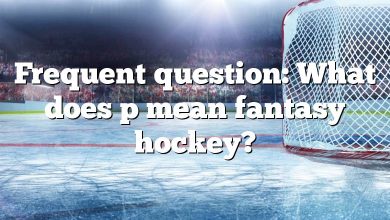 Frequent question: What does p mean fantasy hockey?