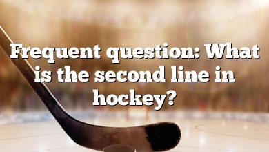 Frequent question: What is the second line in hockey?