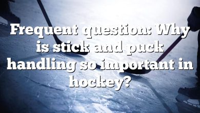 Frequent question: Why is stick and puck handling so important in hockey?